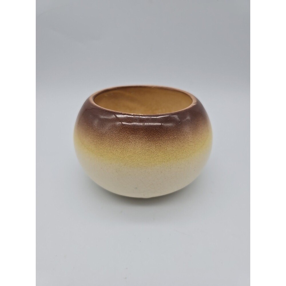Vintage California Original USA Ombre Round Pottery Planter